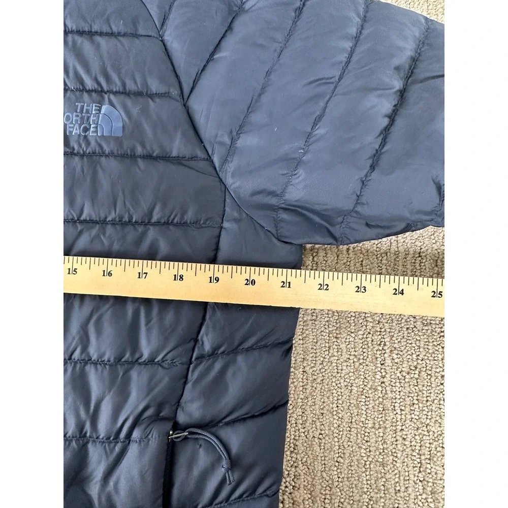 The North Face Mens Navy Blue Puffer Jacket Goose Down Insulated Full Zip M
